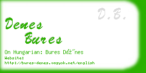 denes bures business card